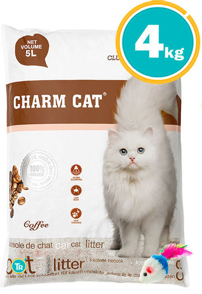 Imagen de SANITARIO BENTONITA CHARM 4KG(5L) CAFÉ + RATON