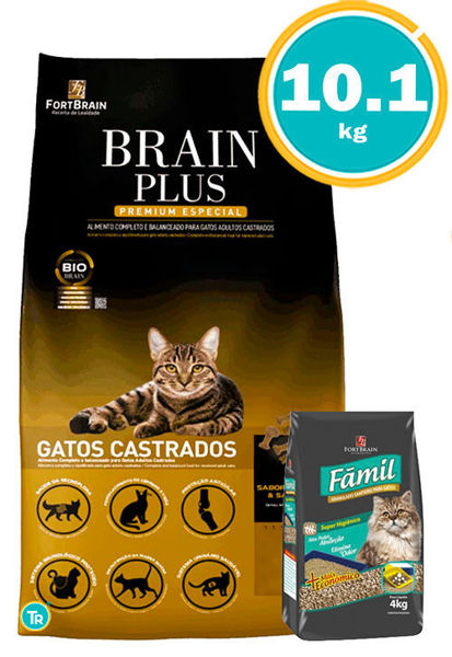 Imagen de BRAIN PLUS GATO ADULTO CASTRADO 10.1KG + sanitario