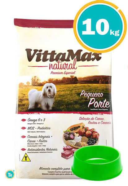 Imagen de VITTAMAX NATURAL PERRO ADULTO PEQUEÑO PORTE 10 KG + COMEDERO