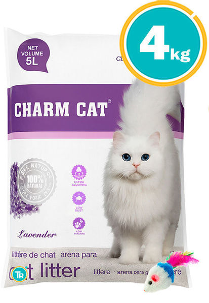 Imagen de SANITARIO BENTONITA CHARM 4KG(5L) LAVANDA