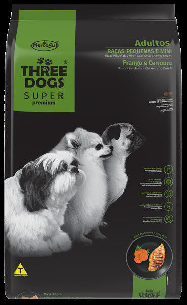 Imagen de THREEDOG SUPER PREMIUM ADULTO PEQ. 3KG POLLO Y ZANAHORIA