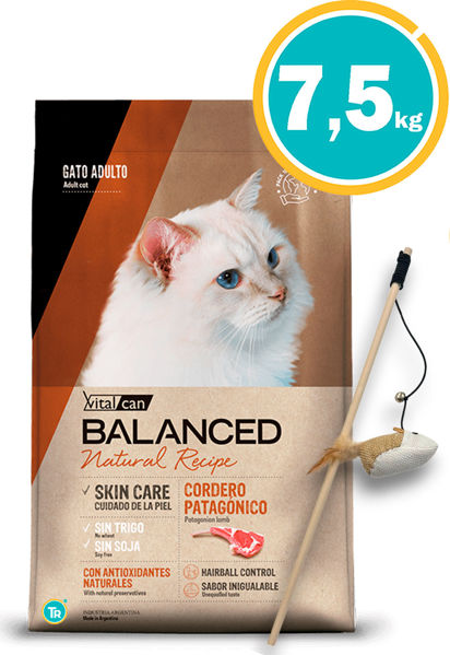 Imagen de Balanced Natural Recipe CORDERO Gato Ad 7.5Kg