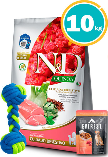Imagen de NYD Perro Adulto Med/Max Quinoa Digestive CERDO 10KG