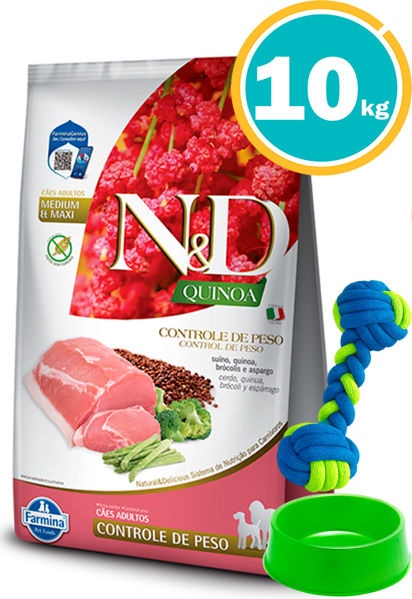 Imagen de NYD Perro Adulto Med/Max Quinoa CONTROL DE PESO CERDO 10KG