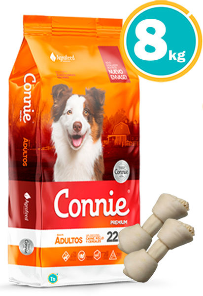 Imagen de CONNIE Perro Adulto 8kg + Hueso