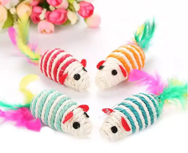 Imagen de RATON SISAL CON PLUMA