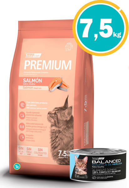 Imagen de VITALCAN PREMIUM GATO ADULTO SALMON 7.5KG