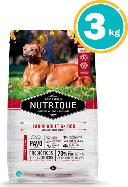 Imagen de NUTRIQUE DOG SENIOR LARGE 3KG (+6)