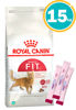Imagen de ROYAL CANIN Gato Regular Fit 32 15 kg + Snacks creamy