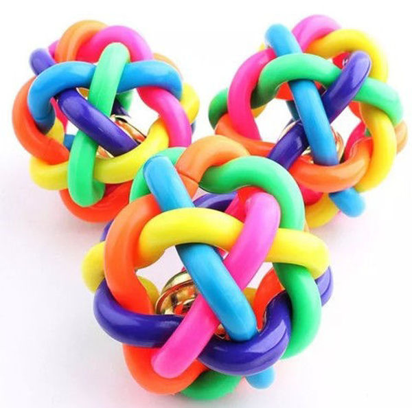 Imagen de PELOTA TEJIDA CON CASCABEL 6.8CM - TR292