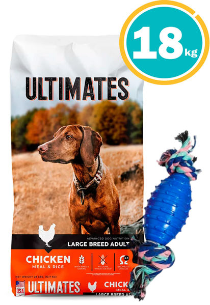 Imagen de PRO PAC Ultimates Raza Grande Adulto 18.18KG + Juguete granada con nudo