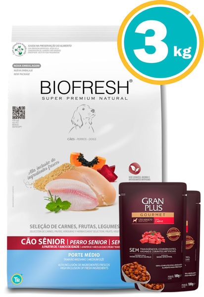 Imagen de BIOFRESH Perro Senior Medianos 3kg + Salsa Gran Plus