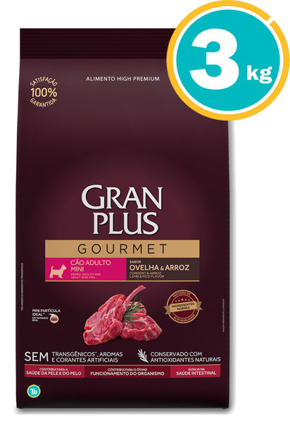 Imagen de Gran Plus GOURMET Adulto raza Peq/Mini CORDERO 3kg