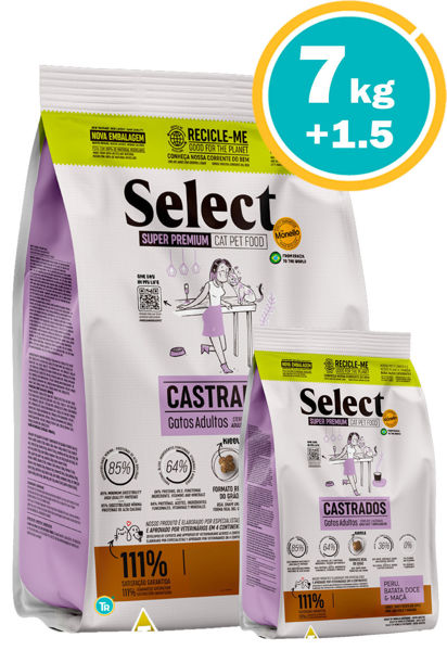 Imagen de SELECT Gatos Castrado 7kg + 1.5kg