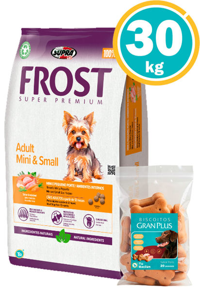 Imagen de FROST Perro Adulto Razas Pequeñas 30 Kg + galleta gran plus