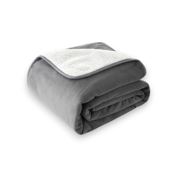 Imagen de Manta corderito CHEE RAY gris impermeable 200x150cm