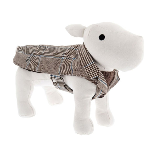 Imagen de Chaleco Impermeable para Perro Cuadrillé Beige 33cm - Ferribiella