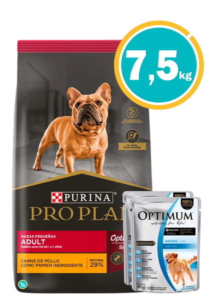 Imagen de PRO PLAN Adulto Raza Pequeña 7,5 Kg + Salsa Optimum