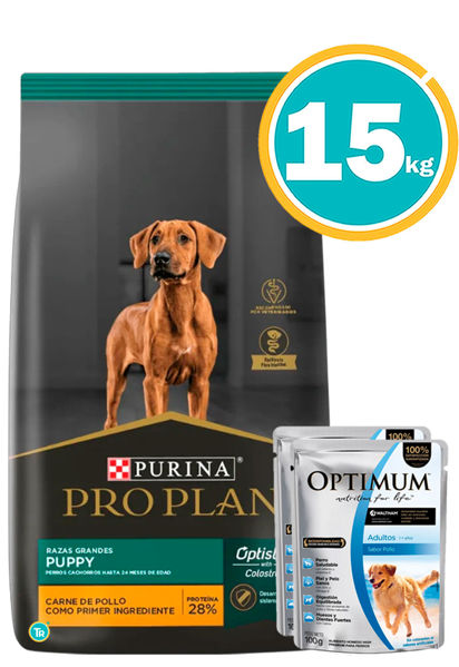 Imagen de PRO PLAN Perro Cachorro Raza Grandes 15 Kg + Salsa Optimum