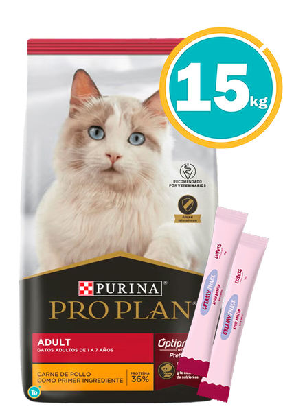 Imagen de PRO PLAN Gato Adulto 15kg + Creamy
