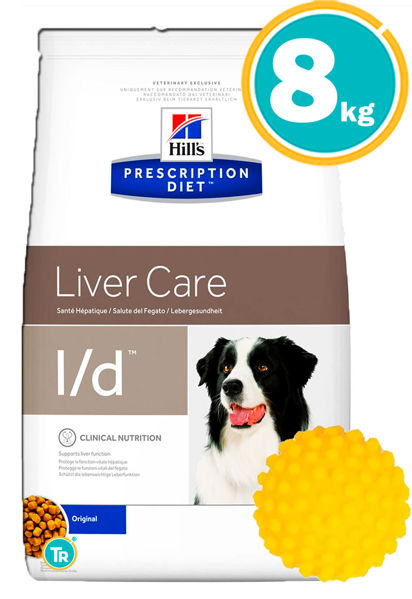 Imagen de HILLS Perro Adulto Hepatic Diet L/d 8kg - Tratamiento hepático + Pegatina
