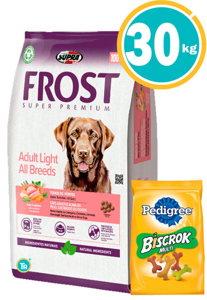 Imagen de FROST Perros Adulto Light 30 kg + Biscrok